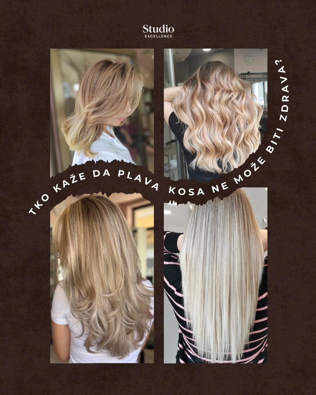 Galerija radova blond nijansi i duge plave kose u Frizerskom studiju Excellence